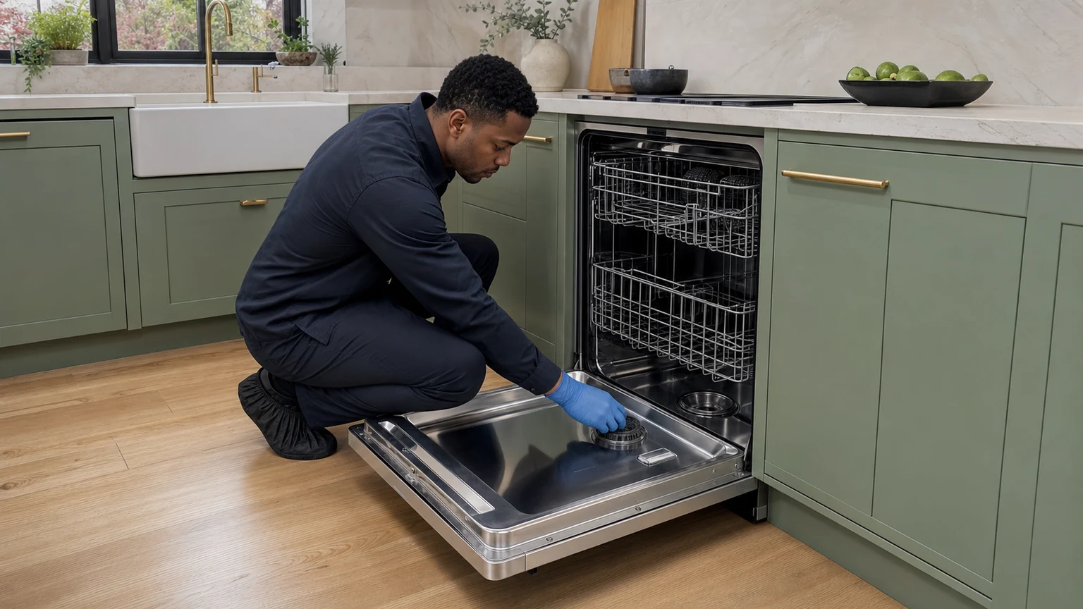 Panel-ready dishwasher diagnostic visit in Carroll Gardens
